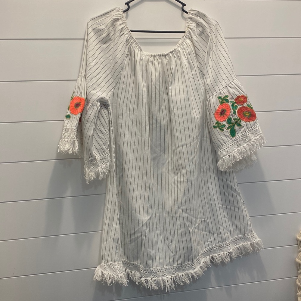 White floral dress